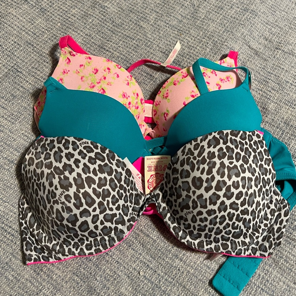 Victoria’s Secret PINK tshirt bras (bundle of 3)